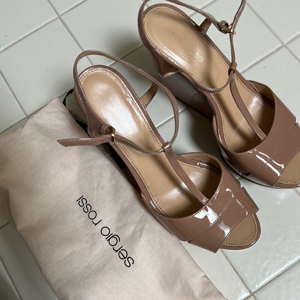 Sergio Rossi platform sexy wedge